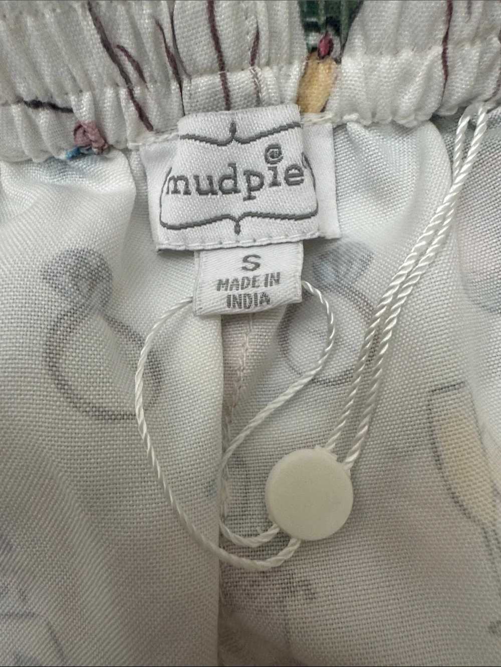 Mud Pie White Bride Floral Pajama Sleepwear Shorts Size M - Picture 9 of 14